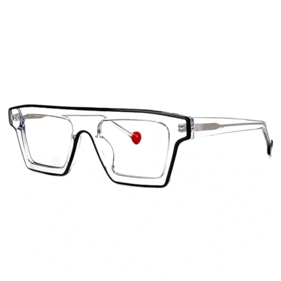 Vooglam Oversize Square Glasses With Anti UV Eyestrain - Picture 2 of 6